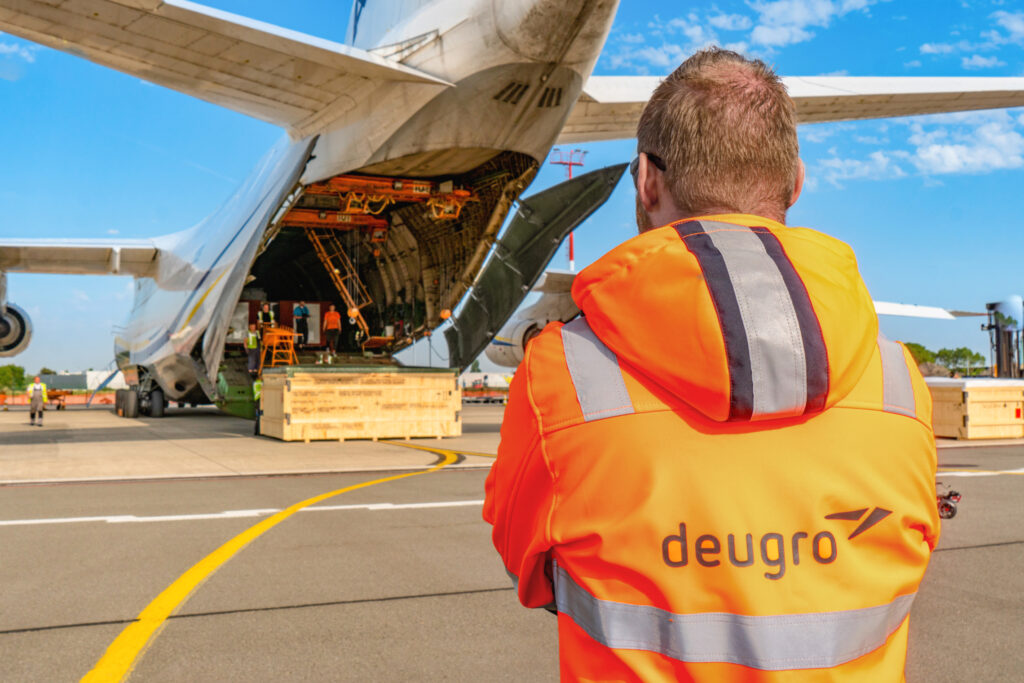 Loading operations at Ostend-Bruges Airport, Belgium