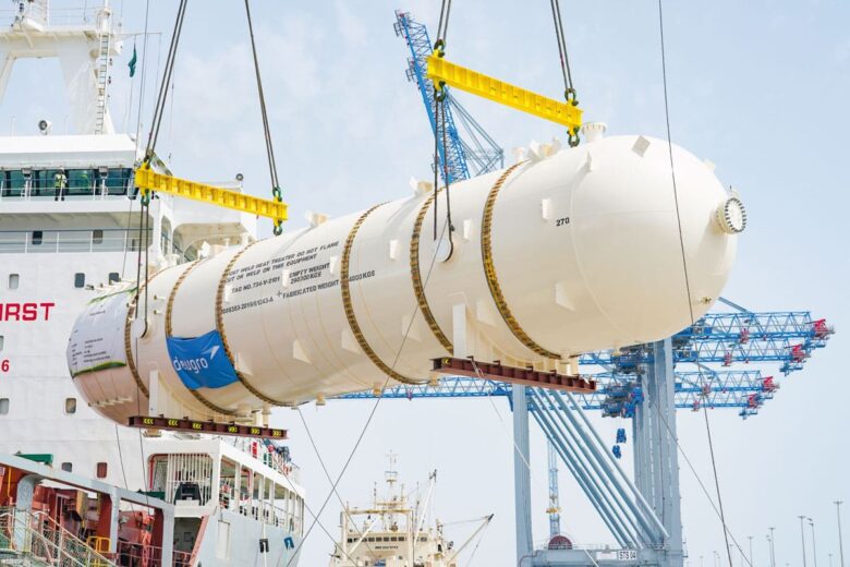 Loading operations at the Port of Duqm, Oman