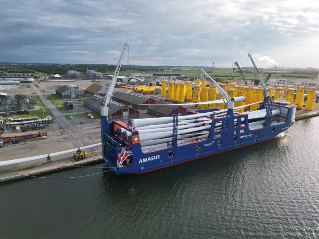 Loading operations at the Port of Aalborg, Denmark Loading operations at the Port of Aalborg, Denmark