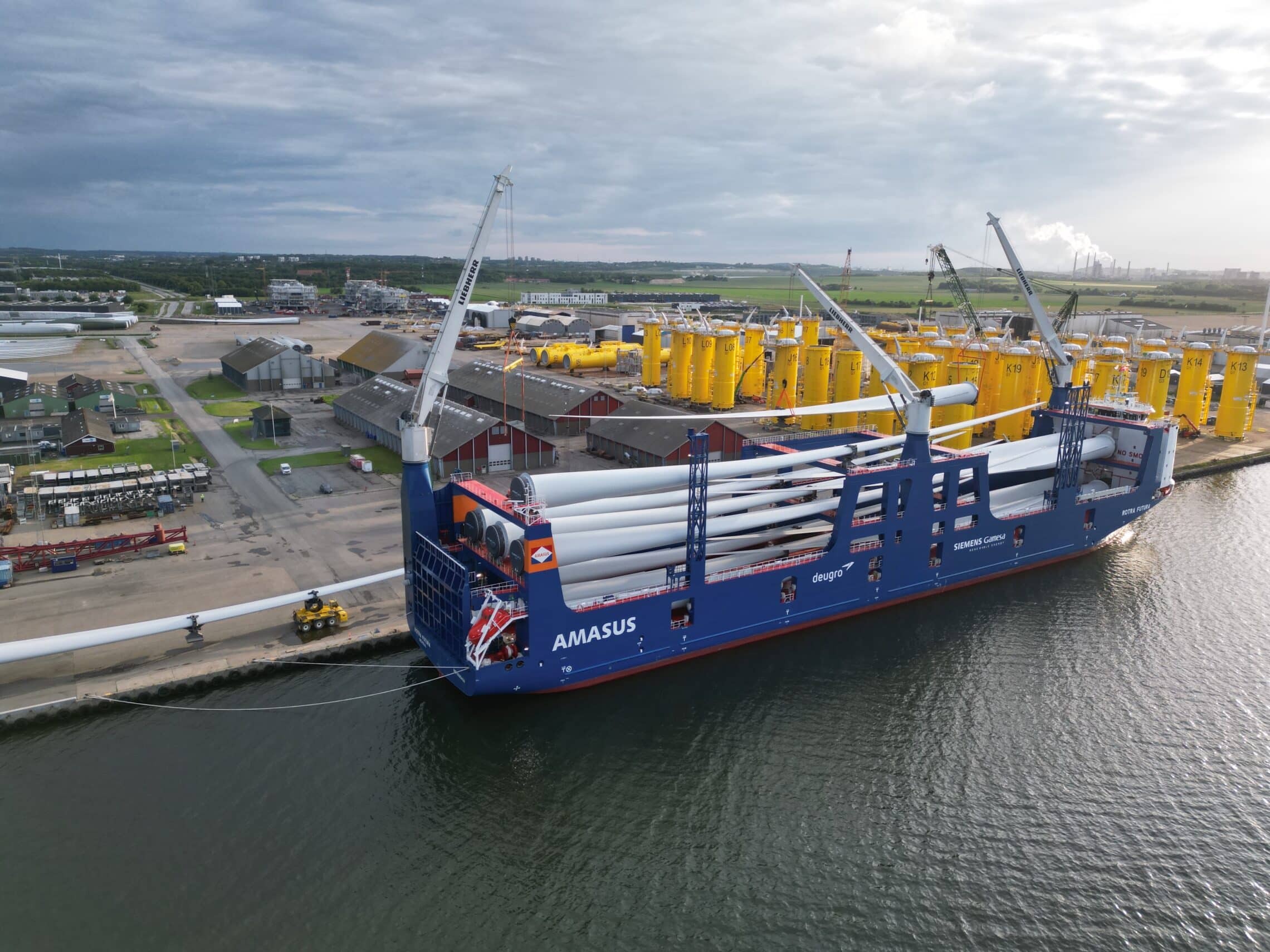 Loading operations at the Port of Aalborg, Denmark Loading operations at the Port of Aalborg, Denmark