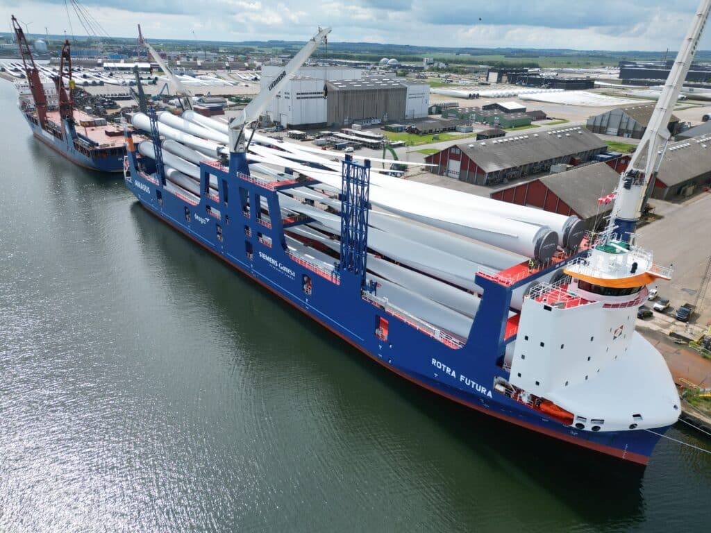 Loading operations at the Port of Aalborg, Denmark Loading operations at the Port of Aalborg, Denmark