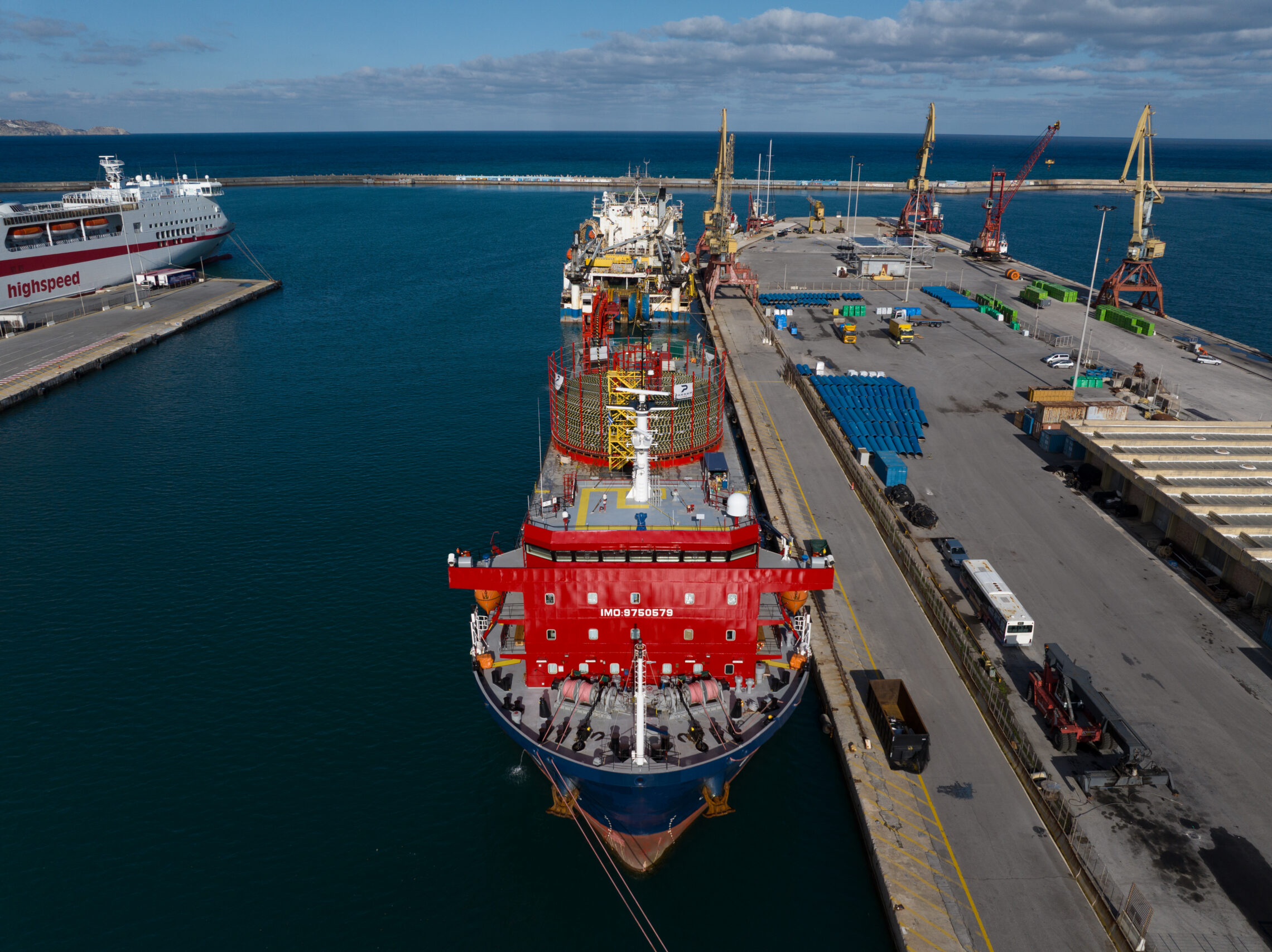 Vessel arrival at the Port of Heraklion, Greece Vessel arrival at the Port of Heraklion, Greece