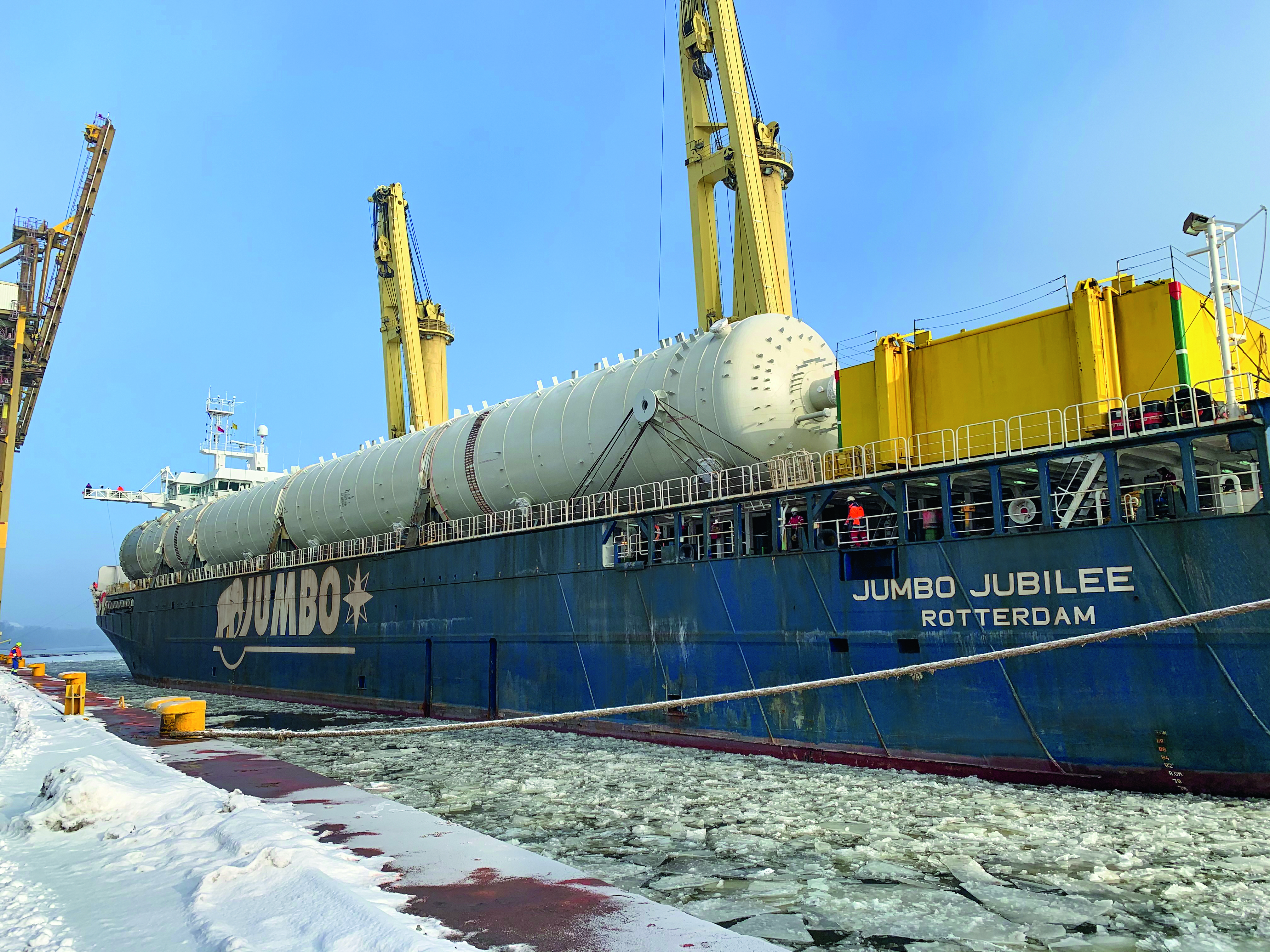 EGAT Project, Vessel arrival at the Port of Morski, Poland