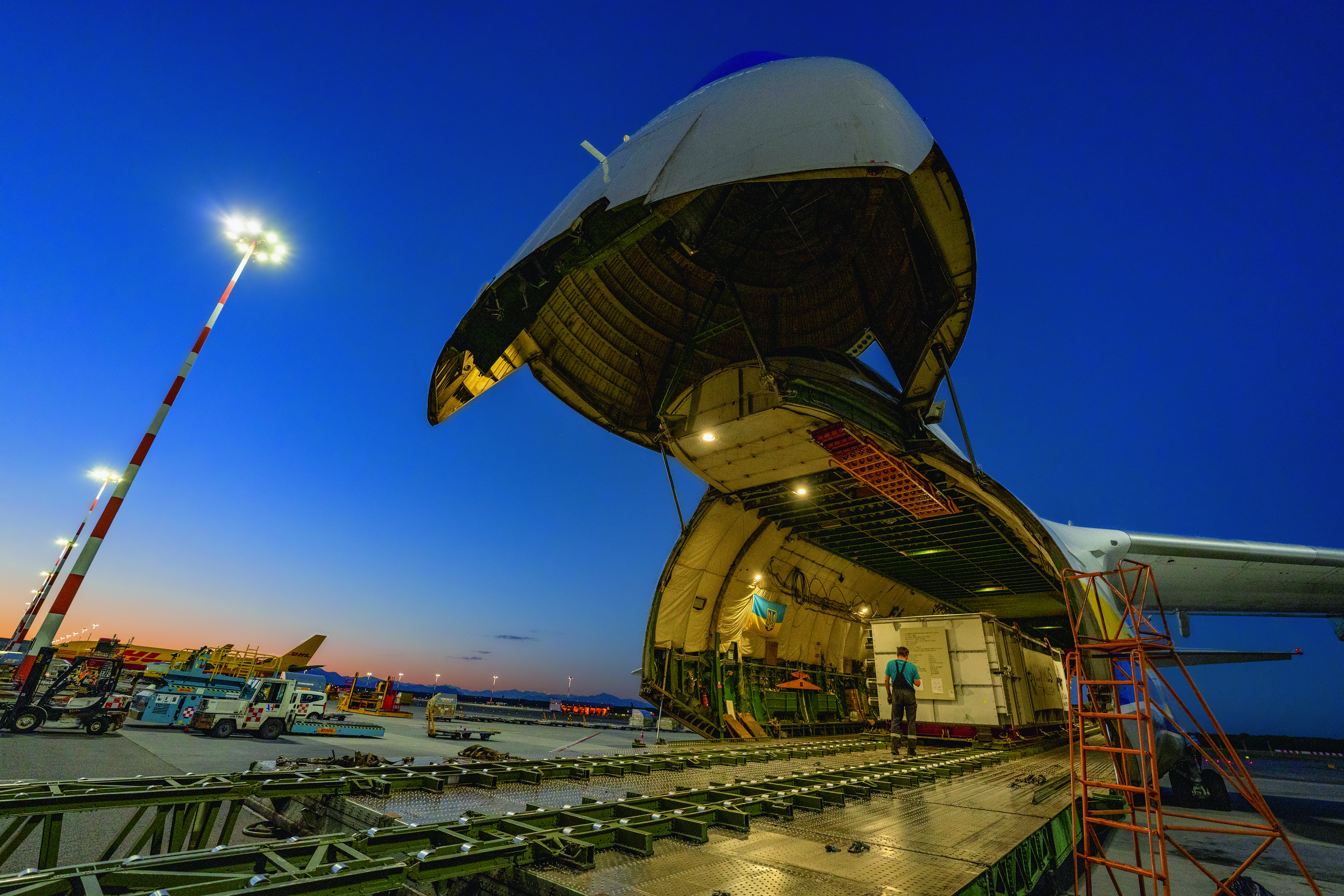 Three Urgent Air Charters from Italy to Saudi Arabia, Loading operations at Milan Malpensa Airport, Italy