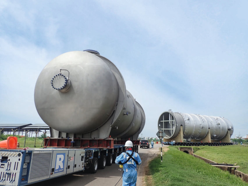 Long Son A1 Olefins Plant Project in Vietnam, Pre-carriage from the production yard in the Gebeng industrial area in Kuantan, Malaysia to Kuantan Port