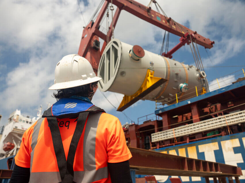 Petrochemical Project, Transloading operations supervised by dteq Transport Engineering Solutions