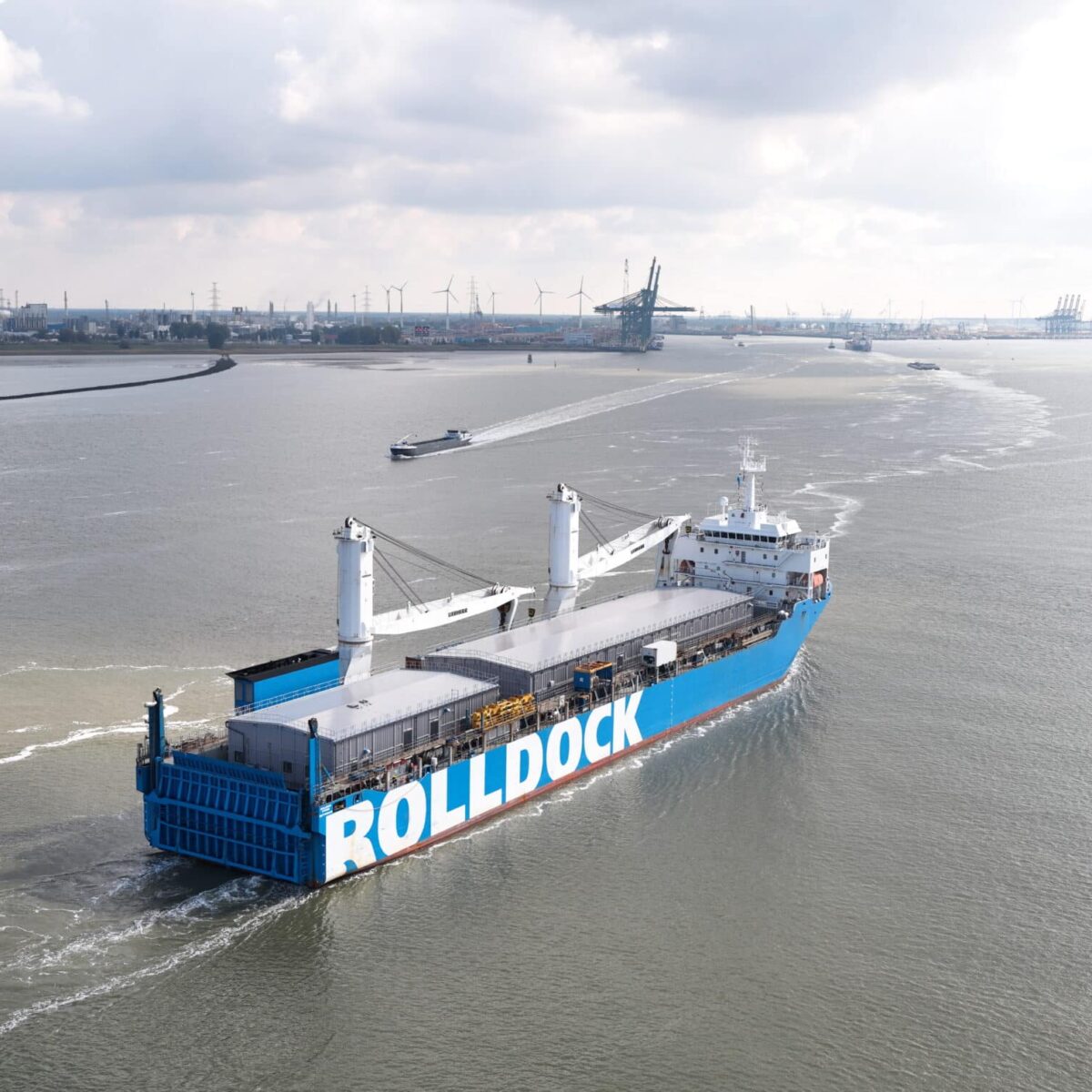 Arrival of the final vessel arriving at the Port of Antwerp, Belgium