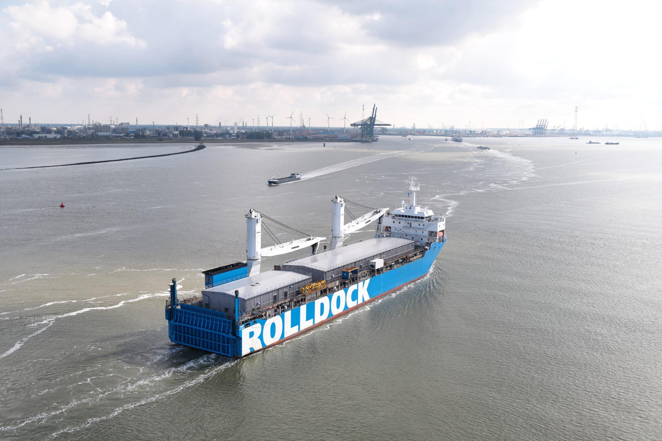 Arrival of the final vessel arriving at the Port of Antwerp, Belgium