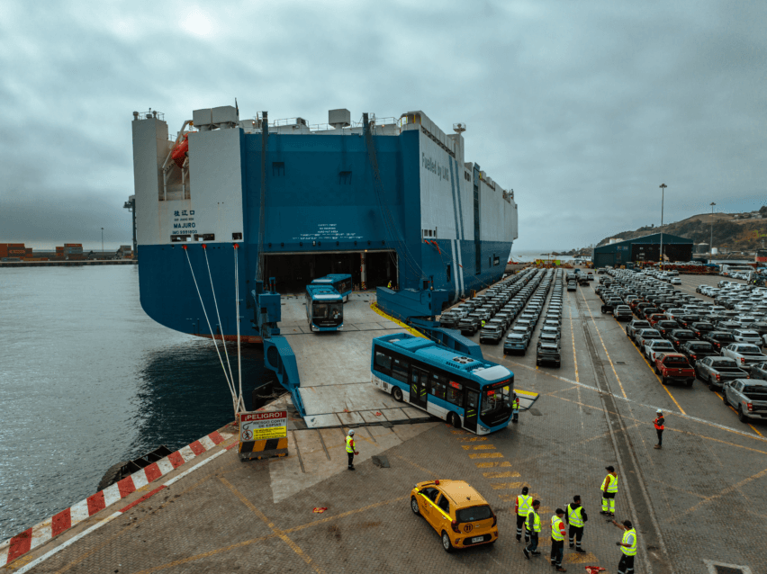 Roll-off operations at San Antonio port in Chile