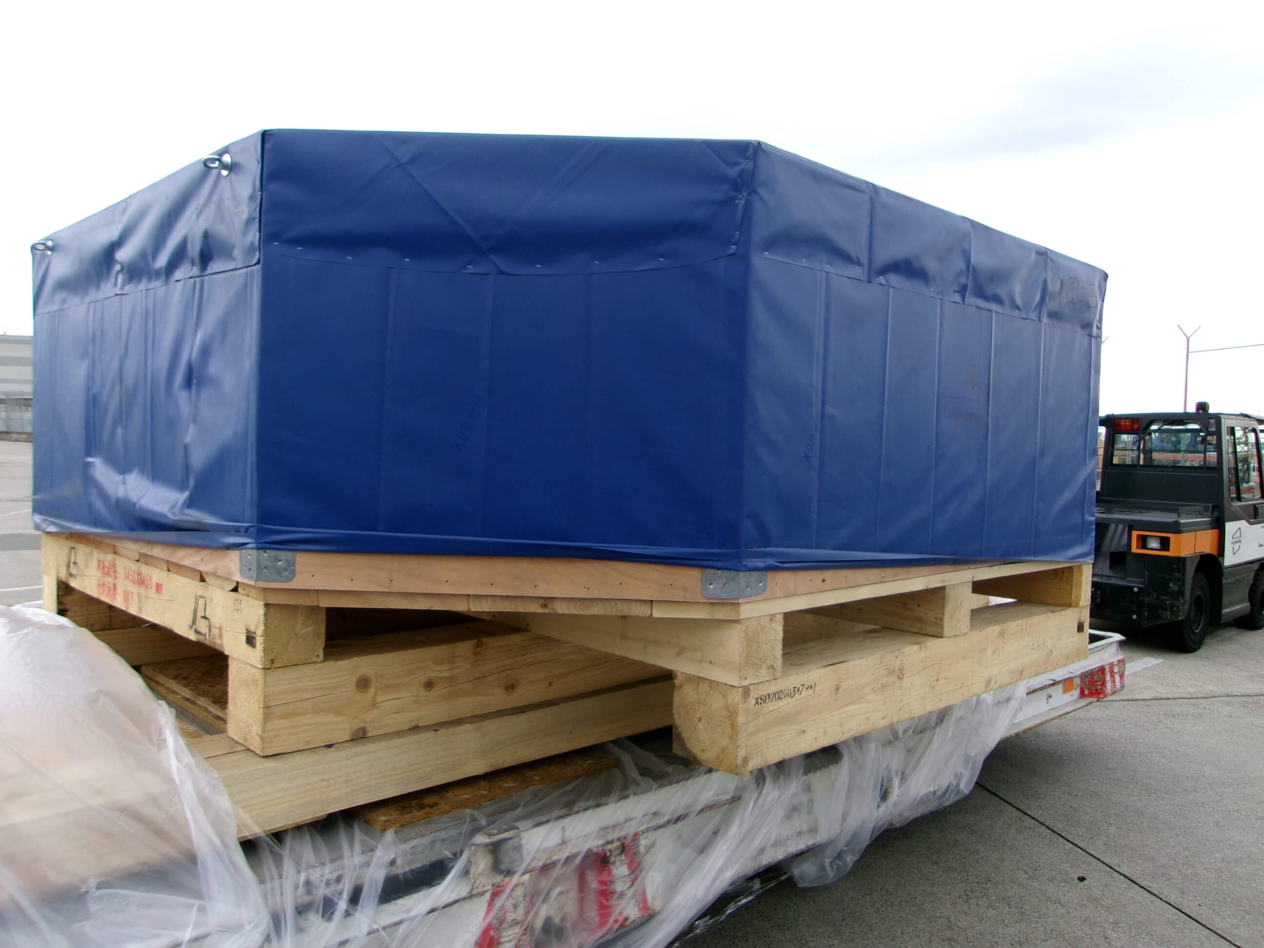 Cargo handling at Shanghai Pudong International Airport, China
